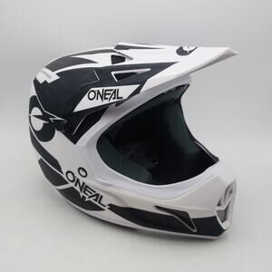 NEW O'Neal Sonus Full Face MTB Helmet Deft Black White Adult Small Lightweigt